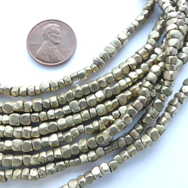 Gond Antique Eight-Strand Necklace of Brass Beads –