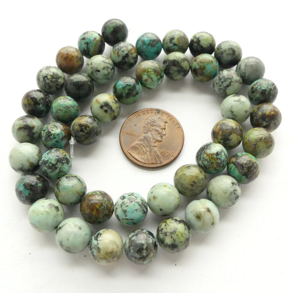 African Turquoise, 8mm on 16-inch Strands